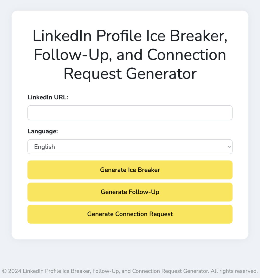 AI LinkedIn Icebreaker app